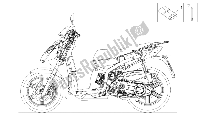 All parts for the Plate Set And Decal of the Aprilia Sport City Street 300 4T 4V E3 2012