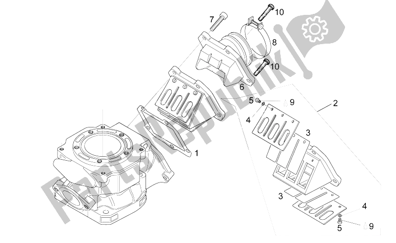 All parts for the Carburettor Flange of the Aprilia RS 125 1999