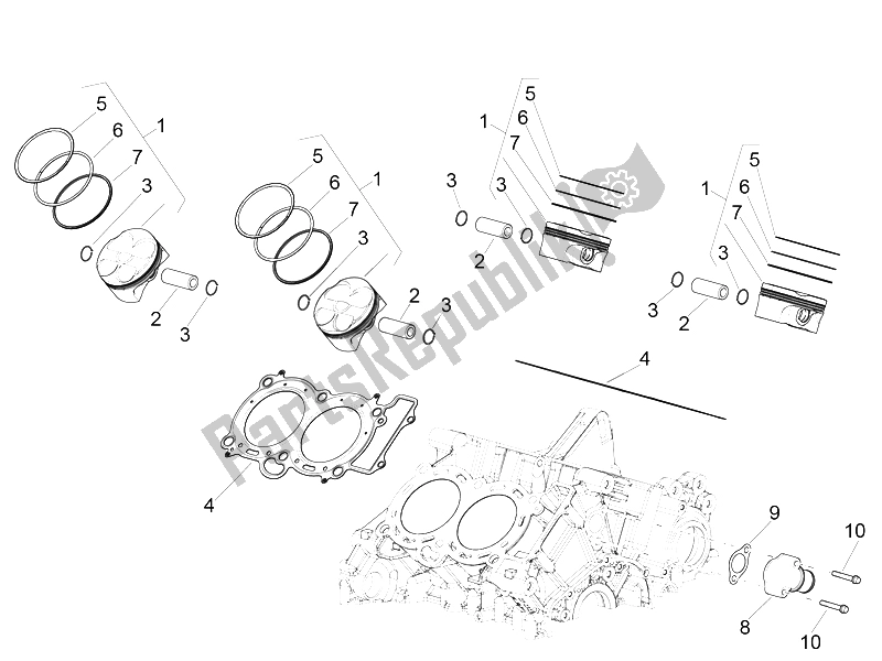 Toutes les pièces pour le Cylindre - Piston du Aprilia RSV4 RR Europe 1000 2016