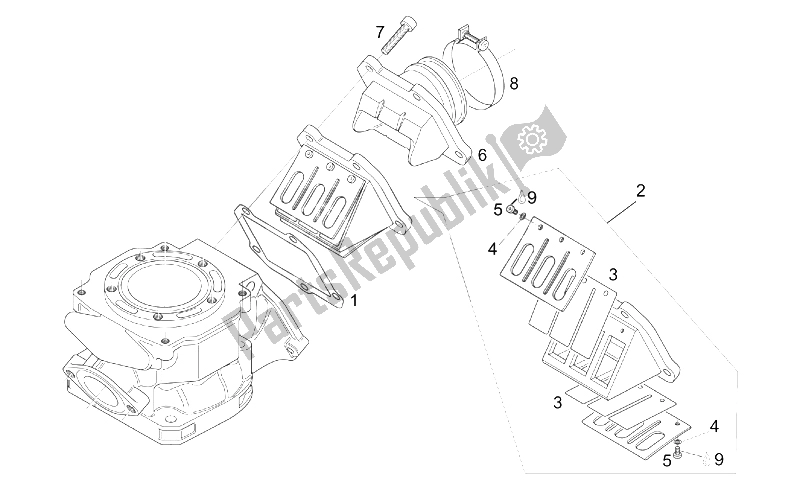 All parts for the Carburettor Flange of the Aprilia ETX 125 1998