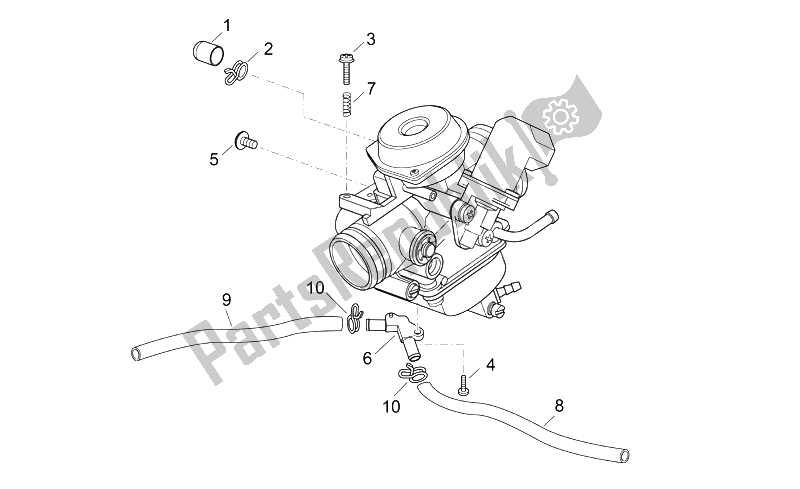 Todas las partes para Carburador Iii de Aprilia Scarabeo 125 250 E2 ENG Piaggio 2004