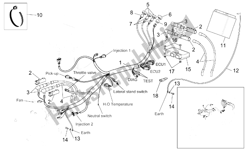 All parts for the Electrical System Iii of the Aprilia ETV 1000 Capo Nord 2001