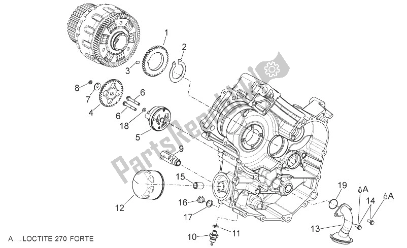 Tutte le parti per il Pompa Dell'olio del Aprilia Shiver 750 USA 2011