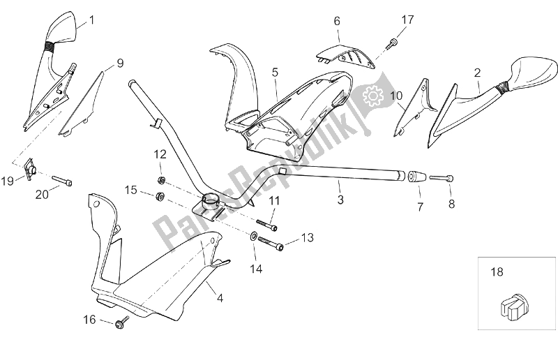 Todas las partes para Manillar de Aprilia Atlantic 125 200 250 2003