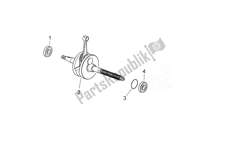 All parts for the Drive Shaft of the Aprilia Sport City 125 200 250 E3 2006