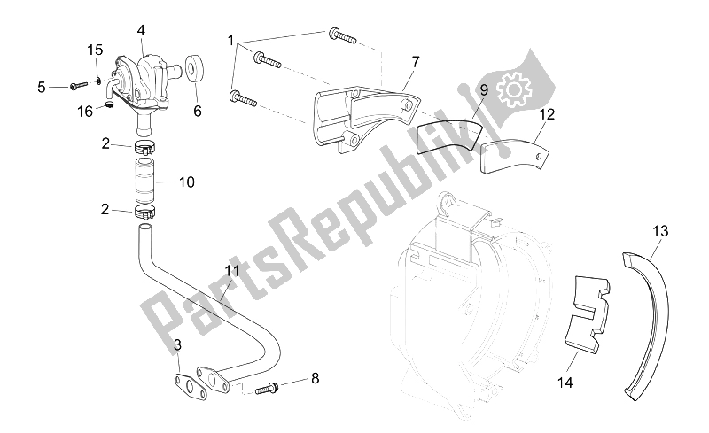 Toutes les pièces pour le Air Secondaire I du Aprilia Scarabeo 125 250 E2 ENG Piaggio 2004