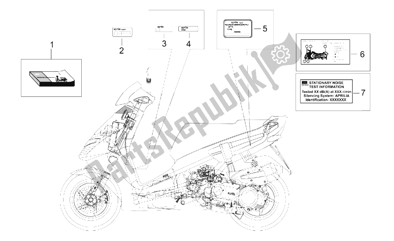 All parts for the Plate Set And Handbook of the Aprilia Leonardo 125 150 ST 2001