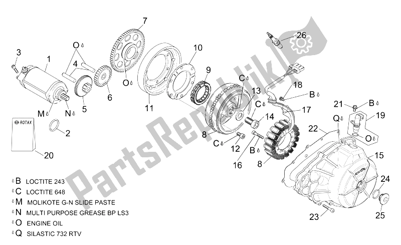 All parts for the Ignition Unit of the Aprilia ETV 1000 Capo Nord 2004