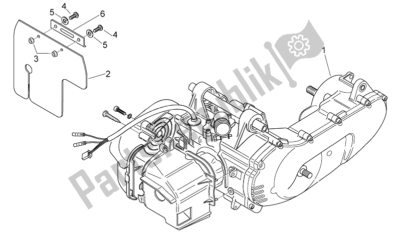 Toutes les pièces pour le Moteur du Aprilia Scarabeo 50 2T 2014