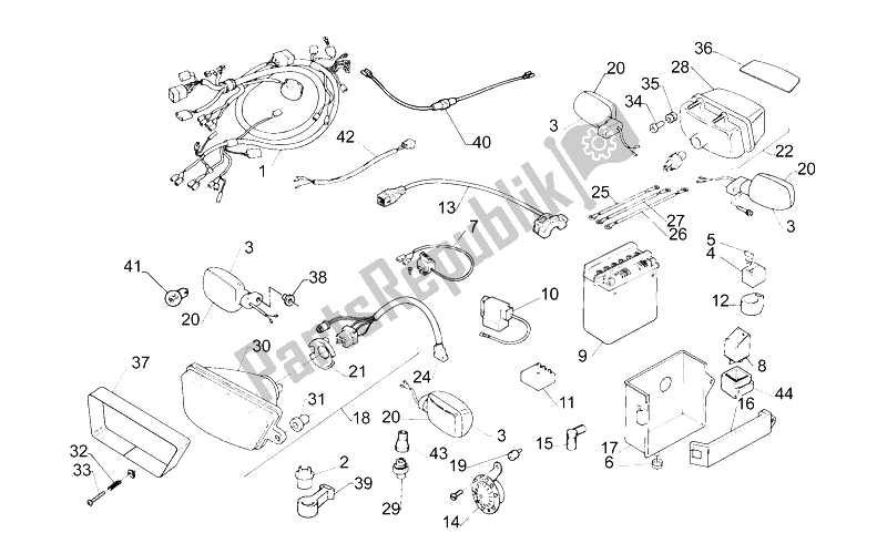 All parts for the Electrical System of the Aprilia AF1 Futura 50 1991