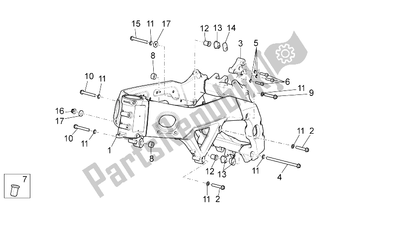 Alle Teile für das Rahmen I des Aprilia Tuono V4 1100 Factory 2015