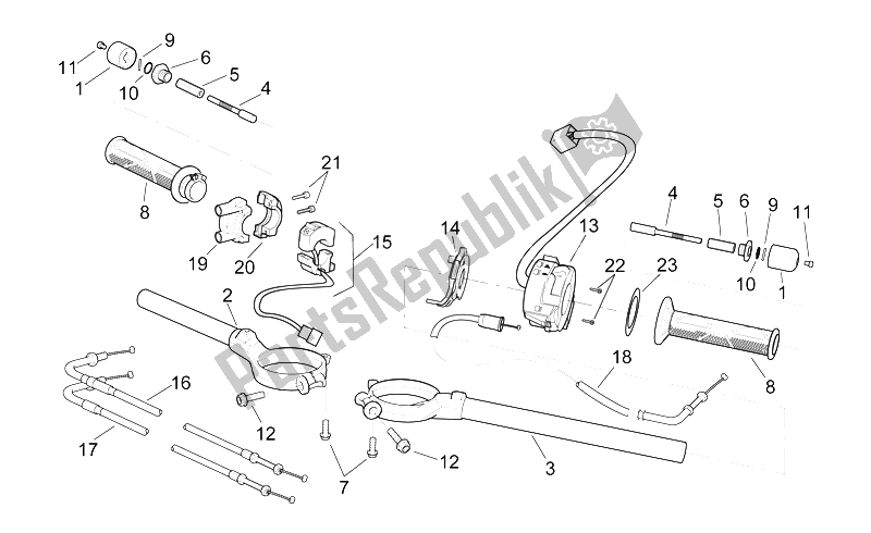 Wszystkie części do Kierownica Aprilia RSV Mille 1000 1998