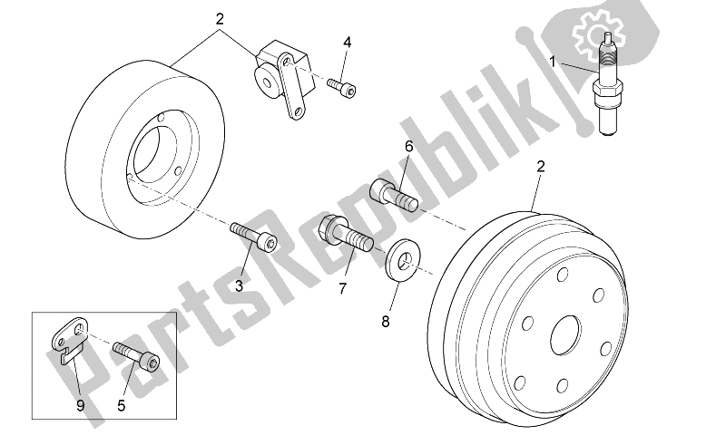 All parts for the Ignition Unit of the Aprilia Scarabeo 125 200 I E Light 2011