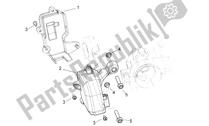 Alle onderdelen voor de Gasklephuis Bescherming van de Aprilia NA 850 Mana 2007