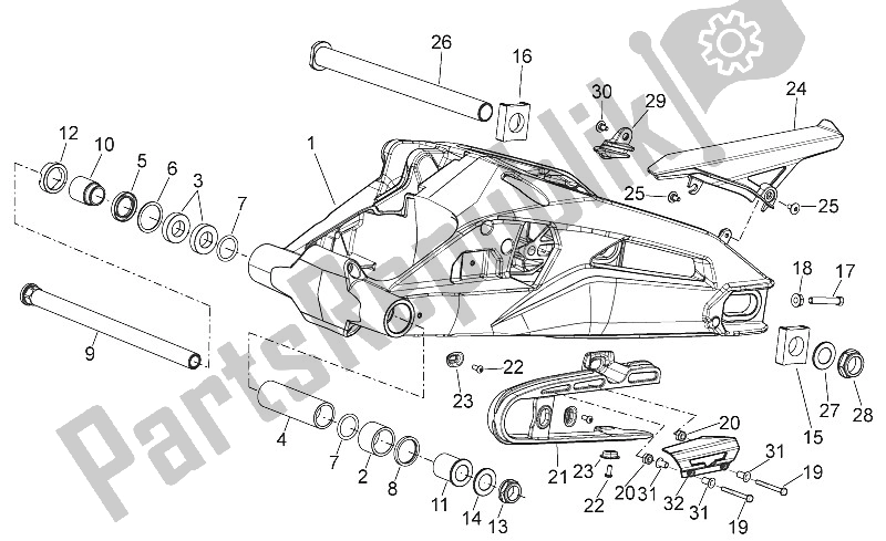 Tutte le parti per il Forcellone del Aprilia Shiver 750 EU 2010