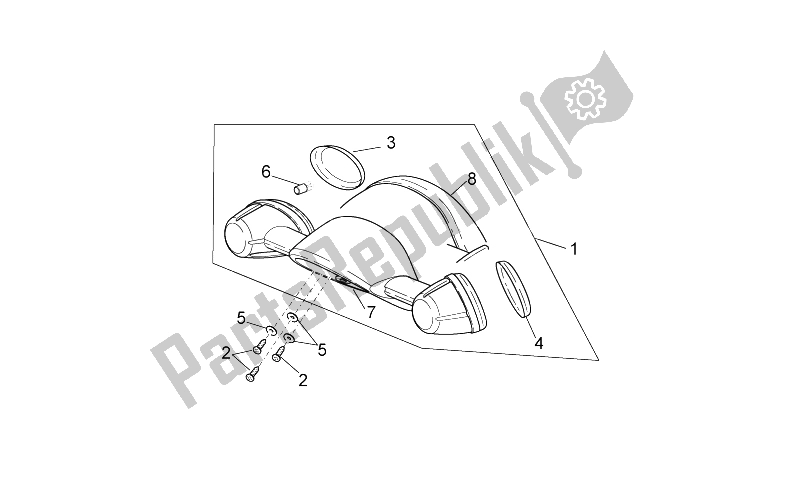 Tutte le parti per il Luci Posteriori del Aprilia Scarabeo 100 4T E3 NET 2010