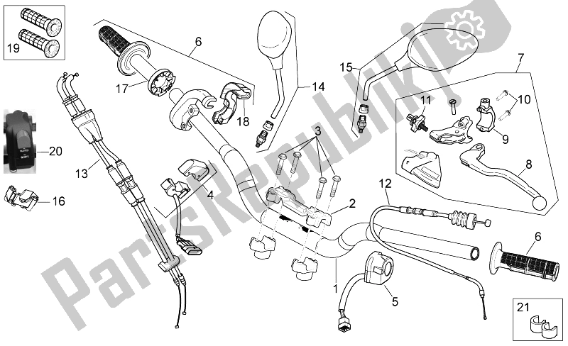 All parts for the Controls of the Aprilia RXV SXV 450 550 2008