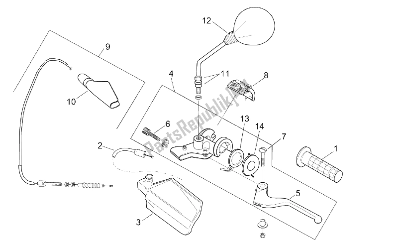 Tutte le parti per il Controlli Iii del Aprilia MX 50 2004