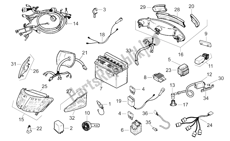 Tutte le parti per il Sistema Elettrico del Aprilia SR Viper 50 H2O 1994