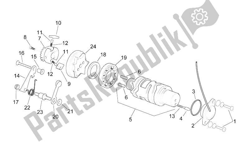 All parts for the Gear Control Assembly Ii of the Aprilia RS 250 1998