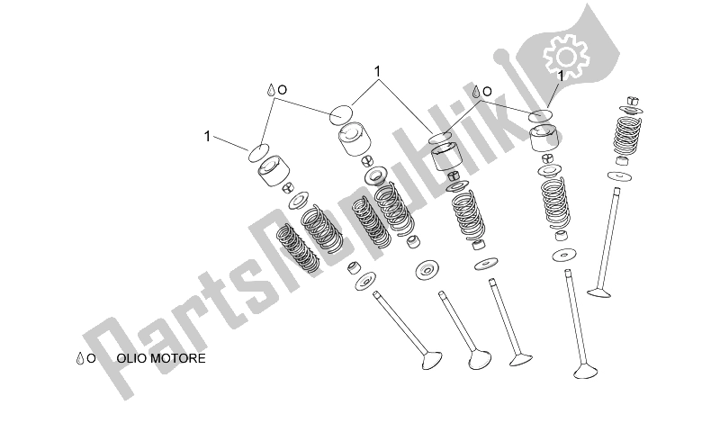 All parts for the Valves Pads of the Aprilia Pegaso 650 1997