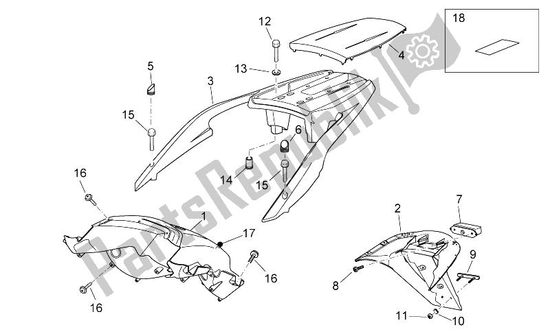 Toutes les pièces pour le Carrosserie Arrière Ii du Aprilia Atlantic 125 250 2006