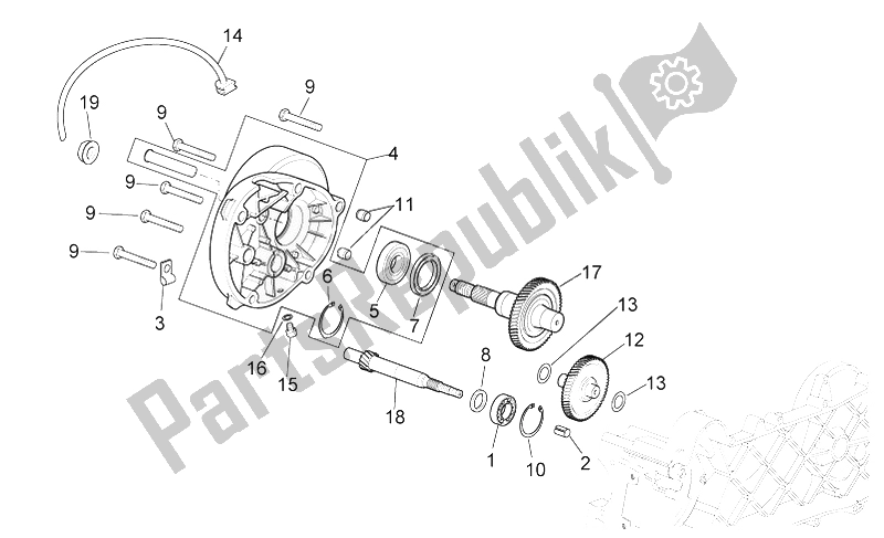 Toutes les pièces pour le Transmission du Aprilia Scarabeo 50 4T 4V E2 2009