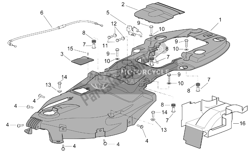 Alle Teile für das Untersattel des Aprilia Scarabeo 500 2003