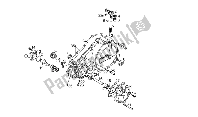 Todas las partes para Tapa Del Embrague N> S de Aprilia Pegaso 650 1992