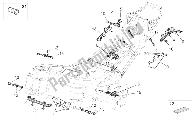 All parts for the Frame Ii of the Aprilia RSV Tuono 1000 2006