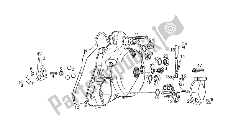 Todas as partes de Misture óleo do Aprilia RS 125 1995