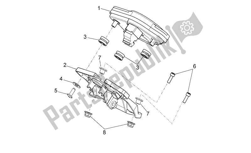 Alle Teile für das Instrumententafel des Aprilia Dorsoduro 750 ABS 2008