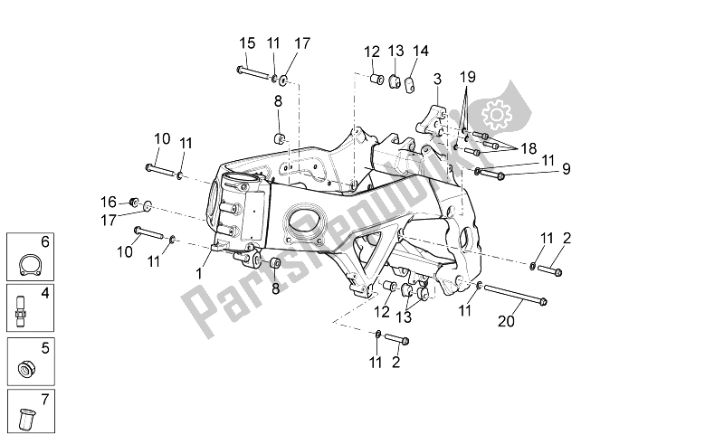 Toutes les pièces pour le Cadre I du Aprilia Tuono 1000 V4 R Aprc ABS 2014