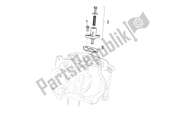 All parts for the Chain Tensioner of the Aprilia Sport City Street 125 4T 4V E3 2012