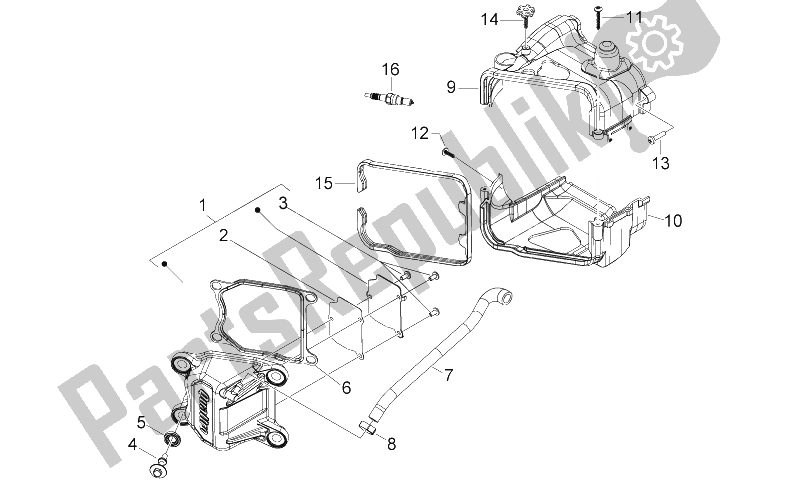 Todas as partes de Lenço De Cabeça do Aprilia Scarabeo 50 4T 4V NET 2009