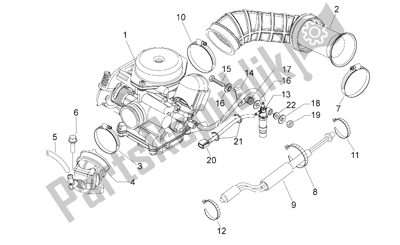 Toutes les pièces pour le Carburateur I du Aprilia Scarabeo 50 4T 4V E2 2009