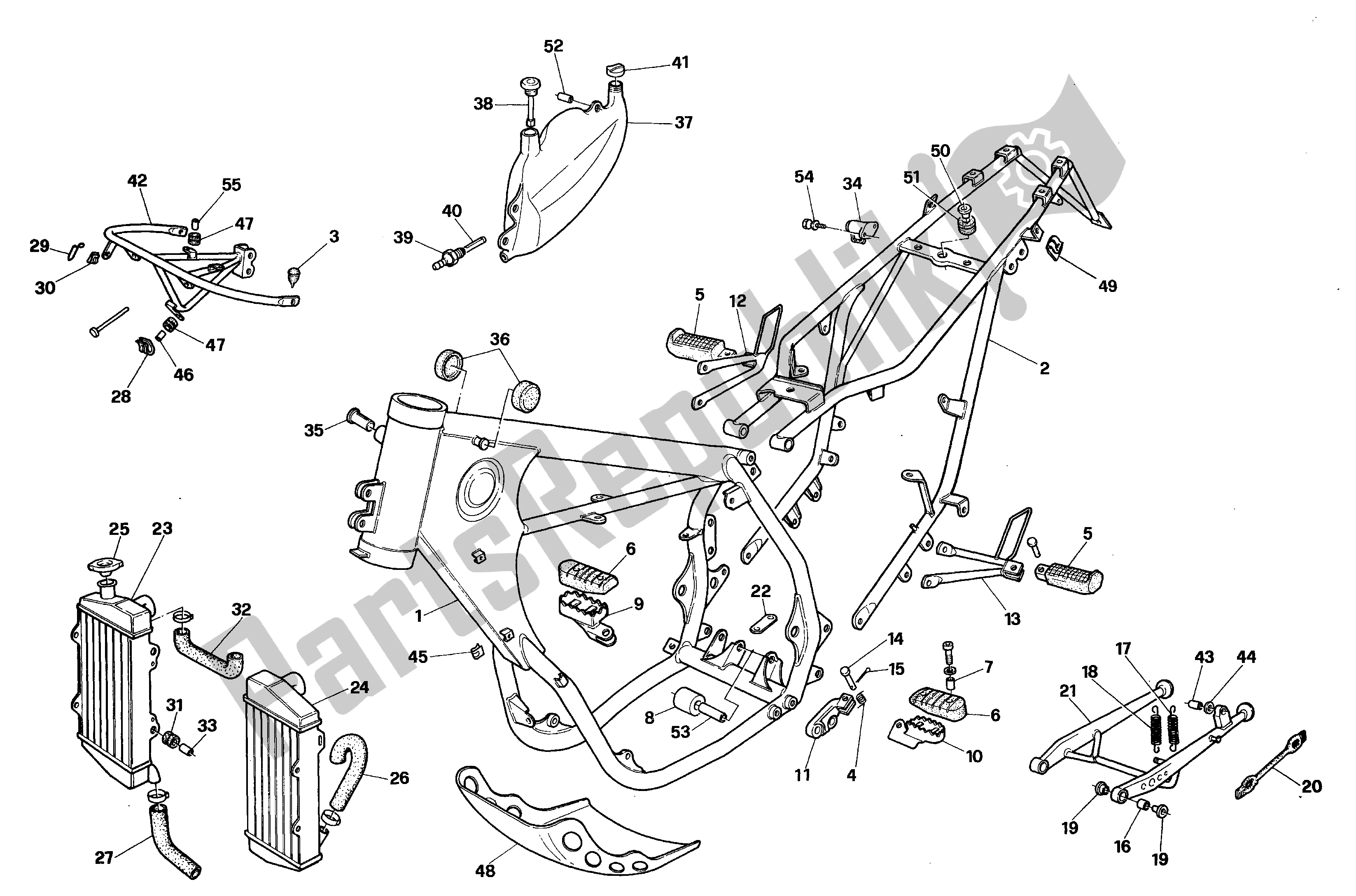 Todas las partes para Marco de Aprilia Tuareg 125 1989 - 1992