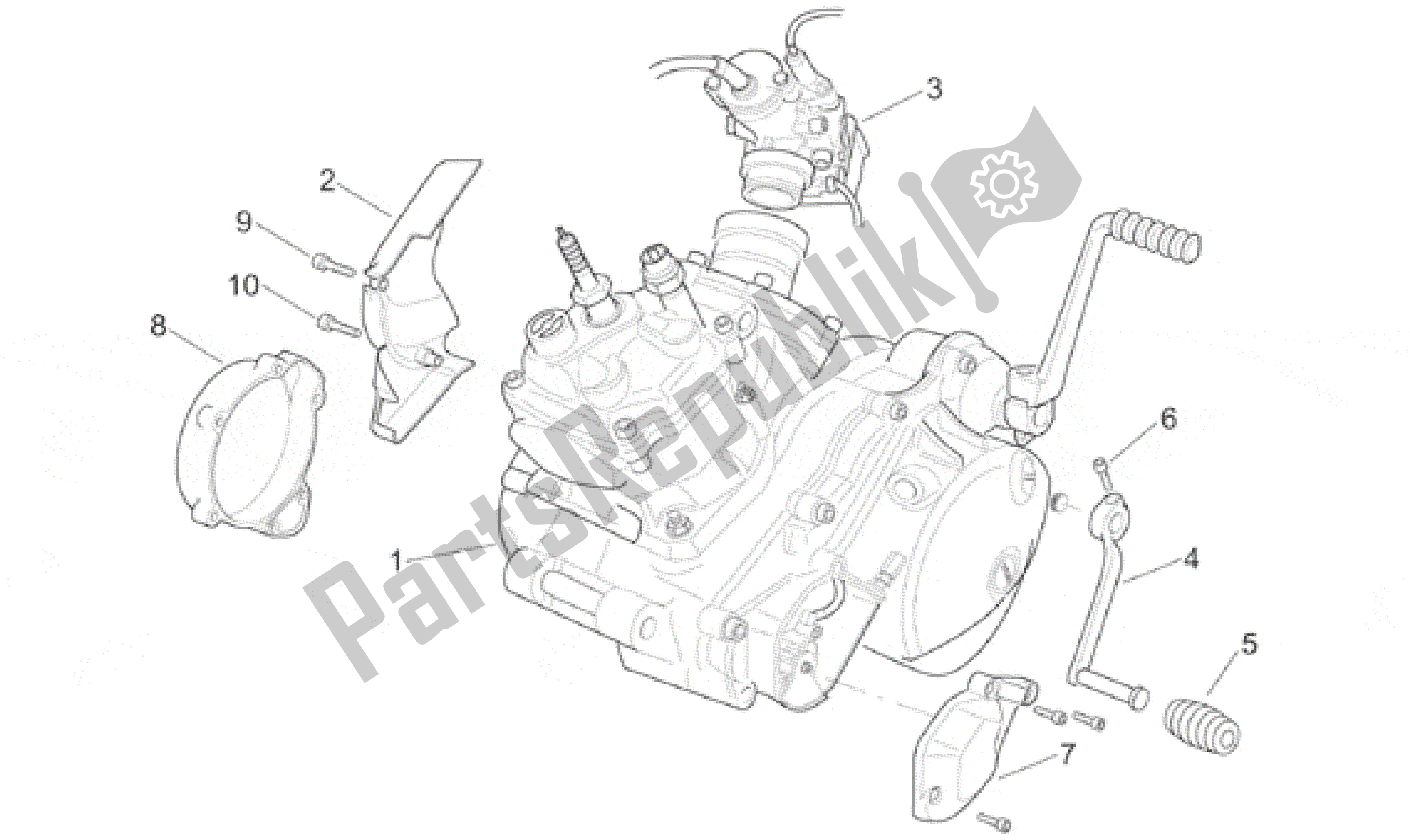 Todas las partes para Motor de Aprilia ETX 125 1999 - 2001