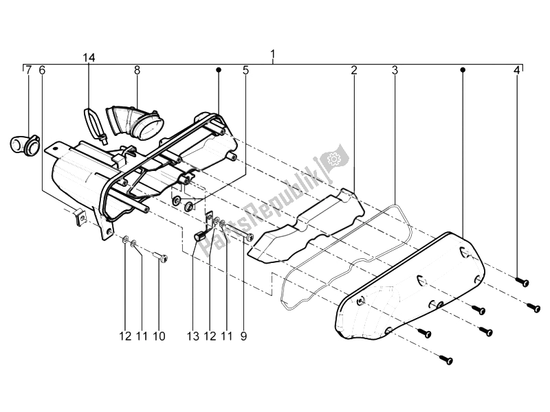 Toutes les pièces pour le Filtre à Air du Aprilia SR Motard 50 2T E3 2012