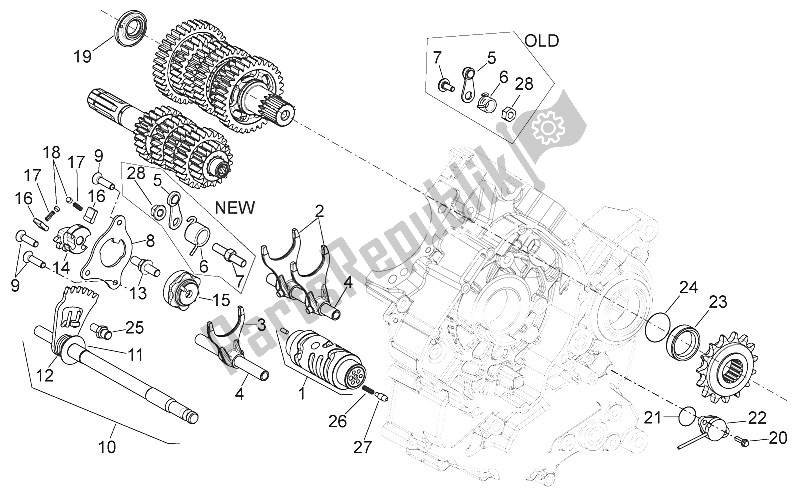 Tutte le parti per il Selettore Cambio del Aprilia Shiver 750 EU 2010