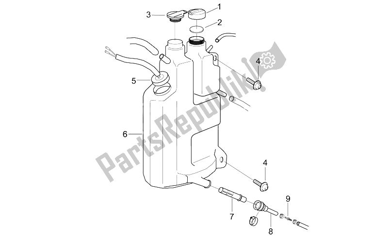 Tutte le parti per il Serbatoio Dell'olio del Aprilia RX 50 1995