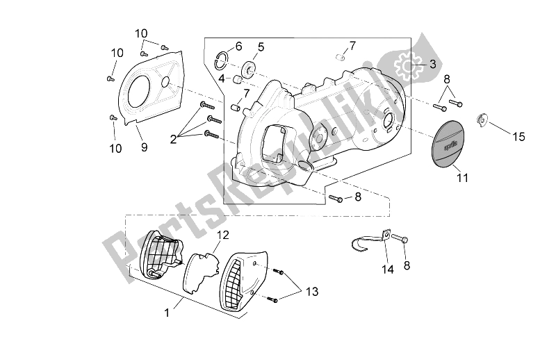 Toutes les pièces pour le Couvercle De Variateur du Aprilia Sport City 125 200 250 E3 2006