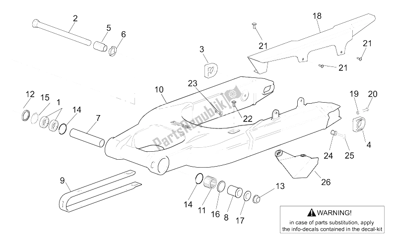 Todas las partes para Brazo Oscilante de Aprilia SL 1000 Falco 2000