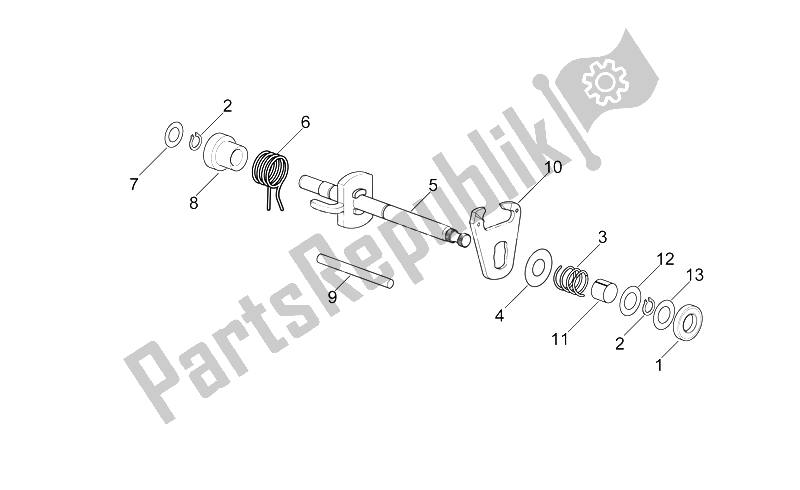All parts for the Selector of the Aprilia RS 50 1999
