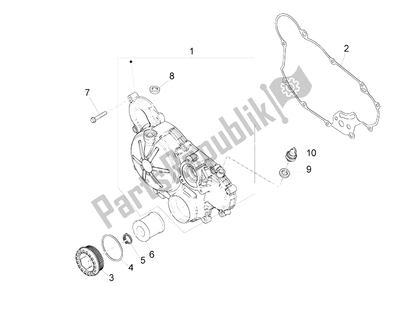 Alle onderdelen voor de Koppelingsdeksel van de Aprilia RS4 125 4T 2014