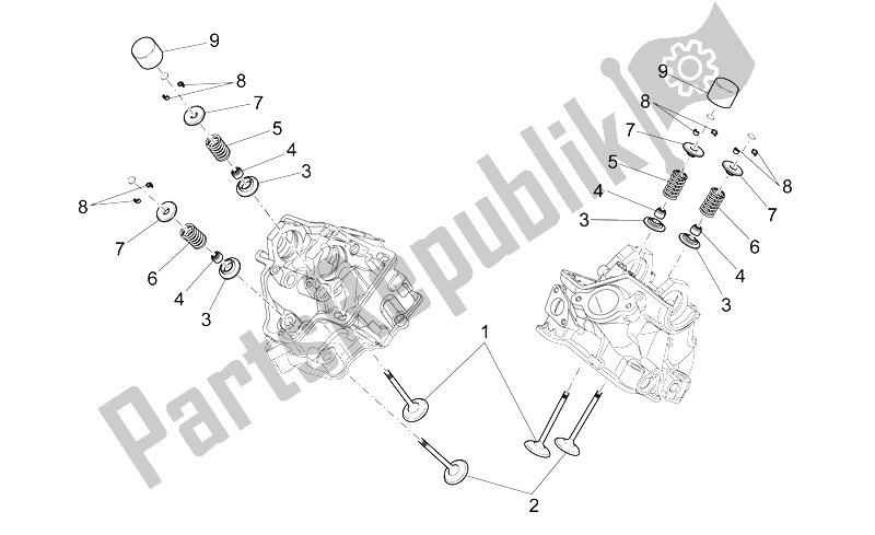 All parts for the Valves of the Aprilia SXV 450 550 Street Legal 2009