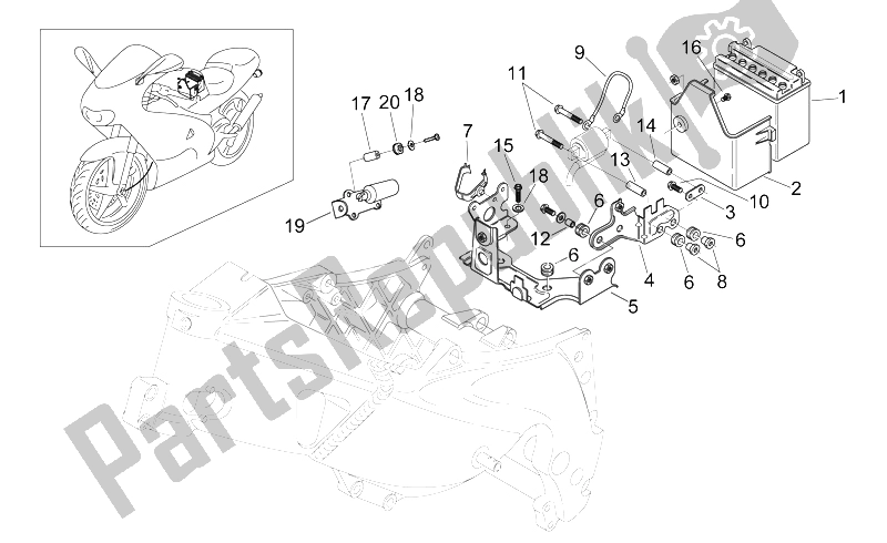 Toutes les pièces pour le Système électrique Ii du Aprilia RS 125 1999