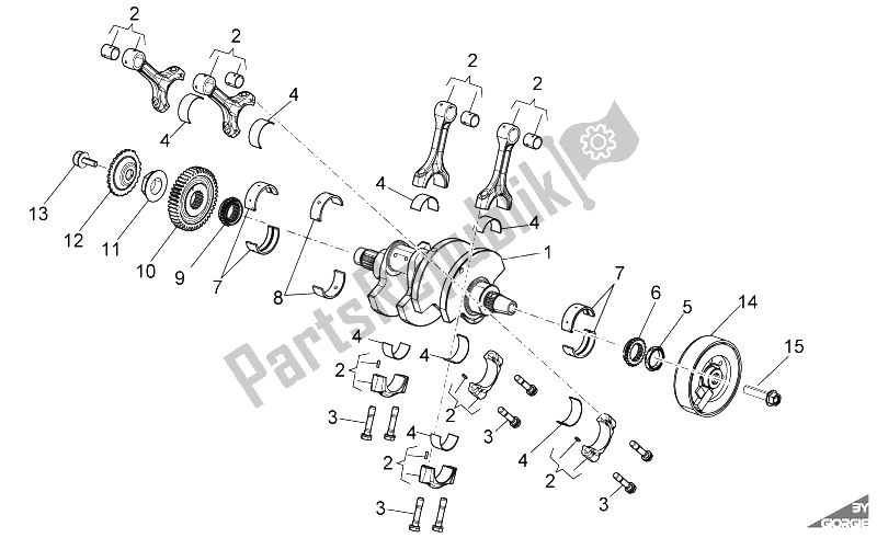All parts for the Drive Shaft of the Aprilia RSV4 R 1000 2009