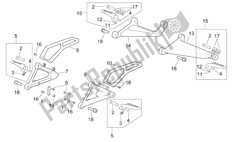 Wszystkie części do Podnó? Ki Aprilia RSV Mille 1000 1998