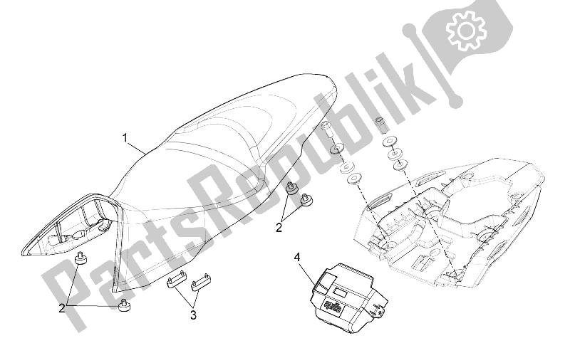 All parts for the Saddle of the Aprilia Shiver 750 EU 2010